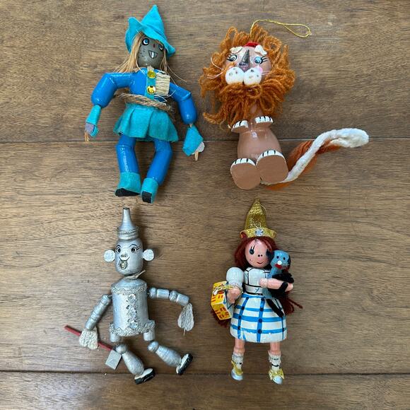 Vintage Wizard of Oz Wood Ornaments Handmade Christmas Holiday Decor Wicked 4 - Picture 3 of 8